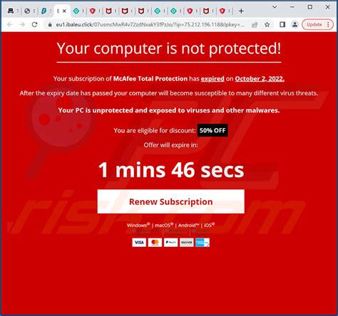 mcafee total protection scam
